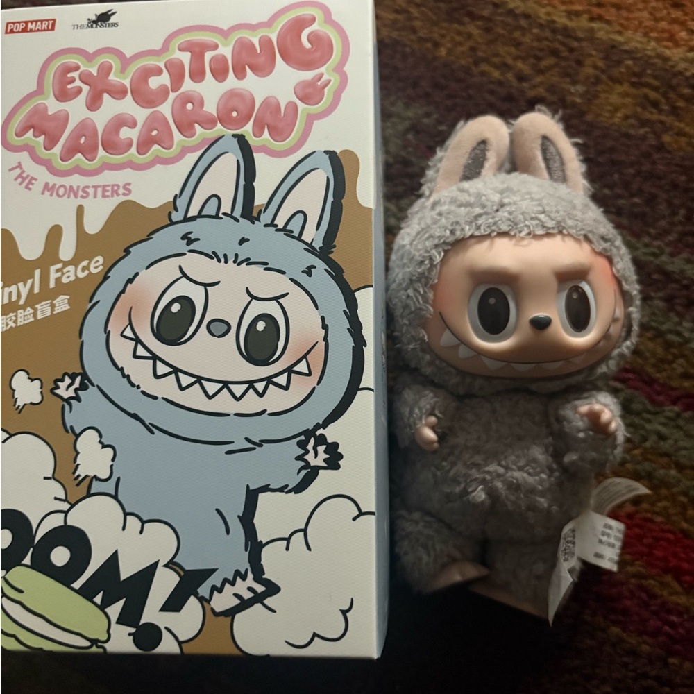Exciting Macaron The Monsters Gray Stuffed Animal